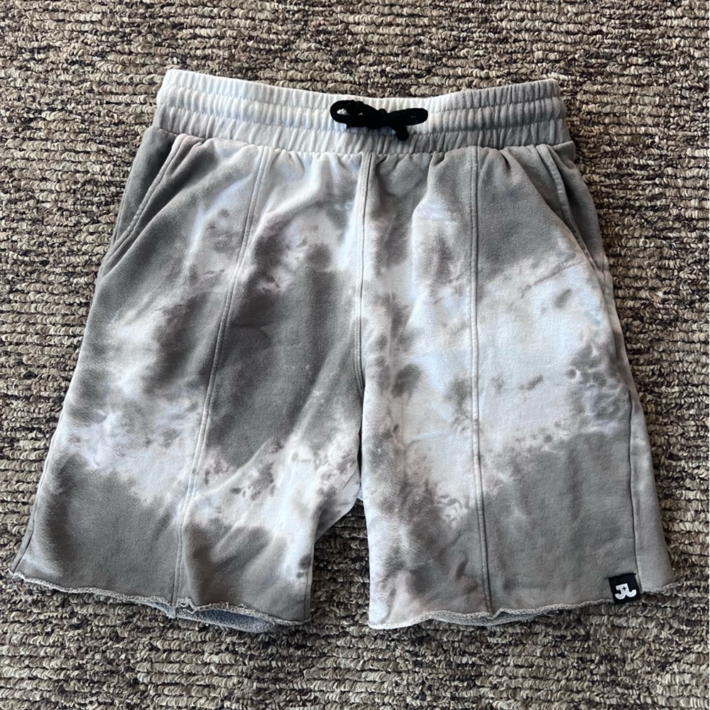 Jo & Jax Dancewear Gray White Tie-Dye Lounge Shorts - Size XS Adult